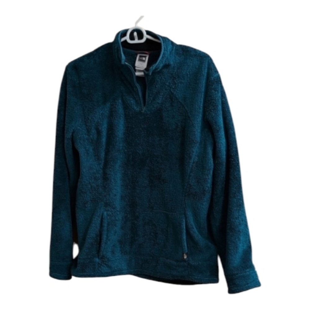 The North Face Teal Mossbud Acadia Quarter Zip Pullover Fleece Size XL